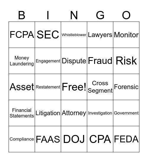 FLC Panel BINGO Card