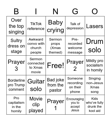 XMAS Bingo Card