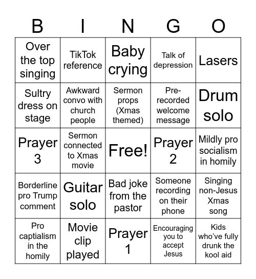 XMAS Bingo Card