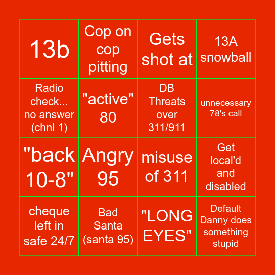 PD BINGO Card