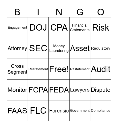 FLC Panel BINGO Card