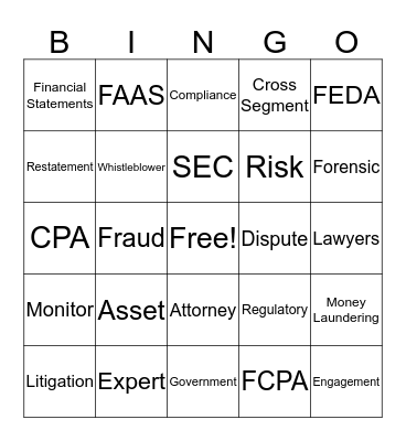 FLC Panel BINGO Card