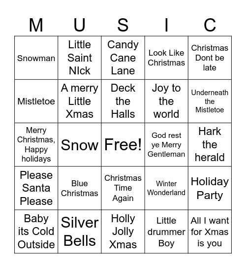 BINGO Card