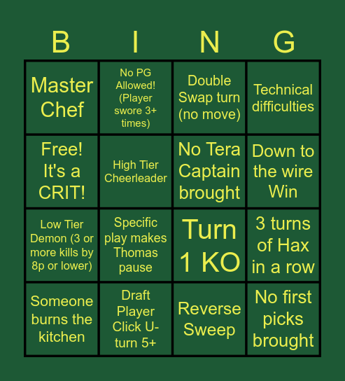 WPF Delta Bingo! Bingo Card