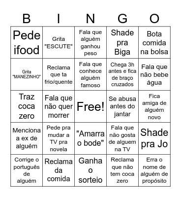 Bingo Natal 2024 Bingo Card