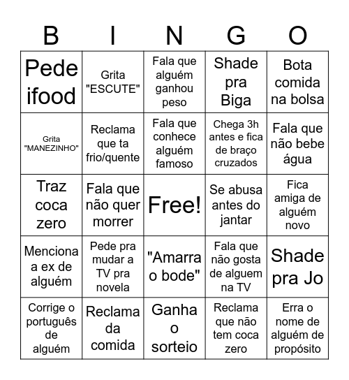 Bingo Natal 2024 Bingo Card