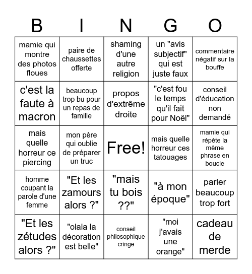 Christmax Bingo Card