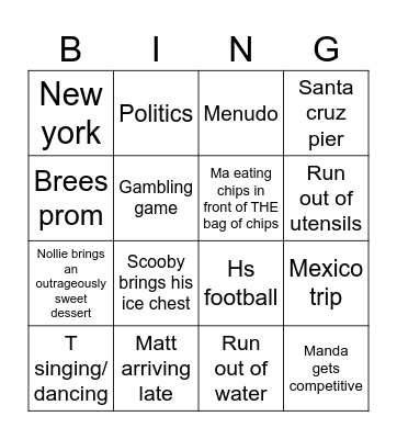 Xmas bingo Card