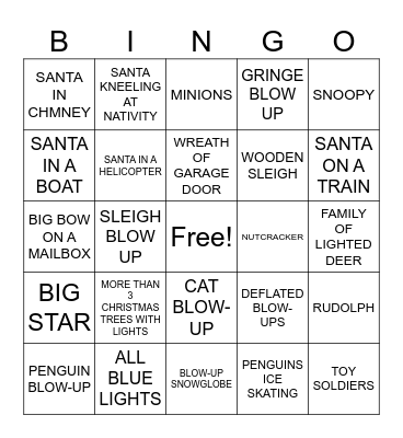 CHRISTMAS BINGO Card