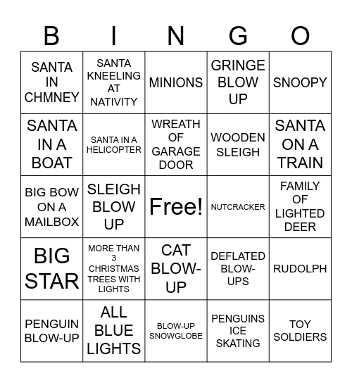 CHRISTMAS BINGO Card