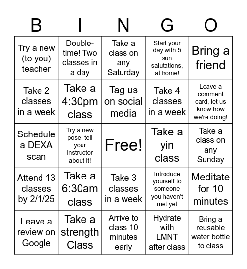 Elements Bingo!! Bingo Card