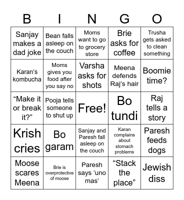 Xmas 2024 Bingo Card