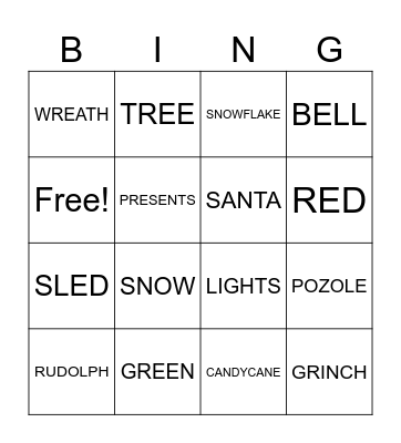 X-MAS 2024 Bingo Card
