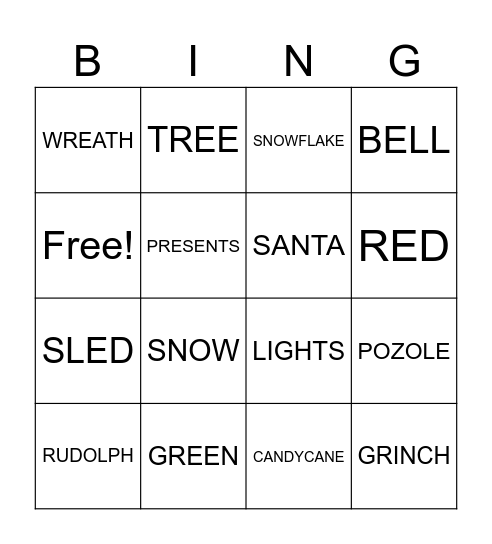 X-MAS 2024 Bingo Card