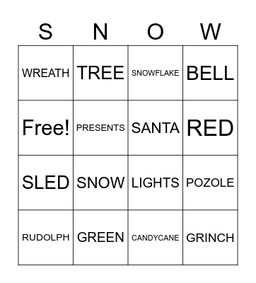 X-MAS 2024 Bingo Card