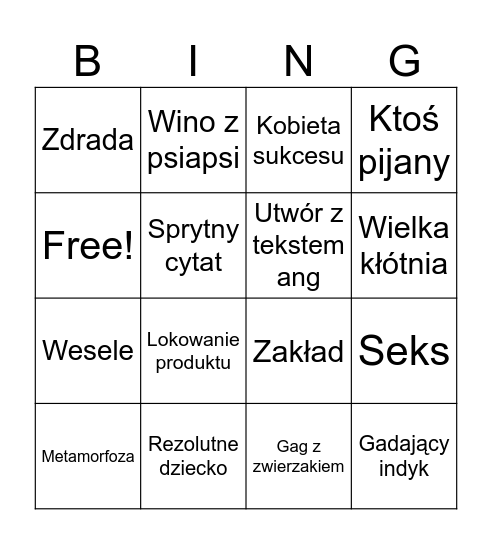 polska Bingo Card