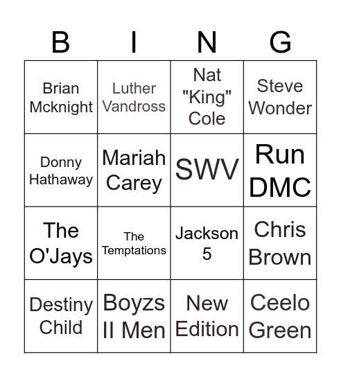 Christmas Bingo Card