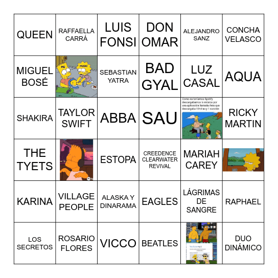 BINGO MUSICAL 2024 Bingo Card