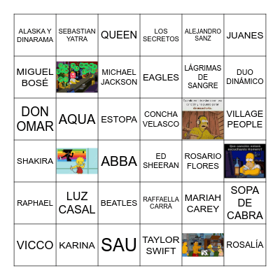 BINGO MUSICAL 2024 Bingo Card