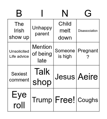 Holiday Bingo Card