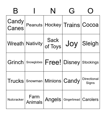 Christmas Bingo Card