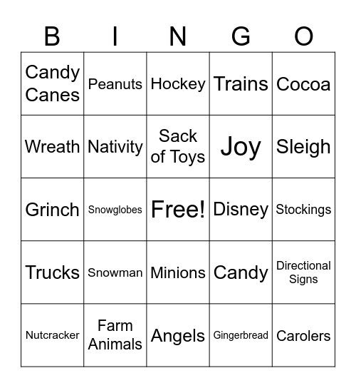 Christmas Bingo Card