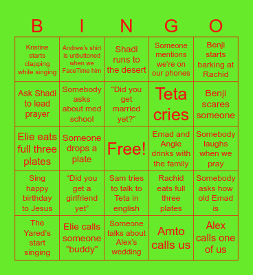 Christmas BINGO 2024 Bingo Card