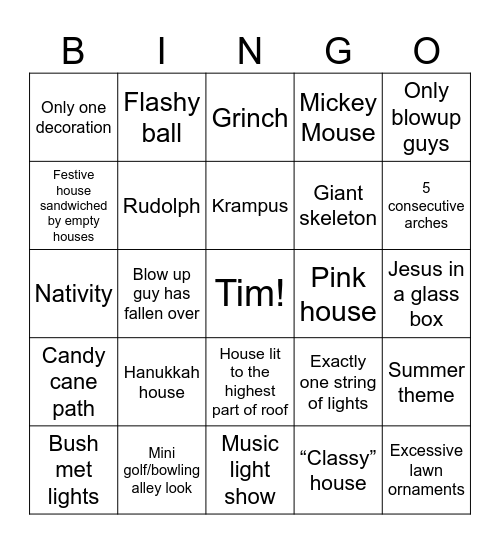 Christmas Bingo Card