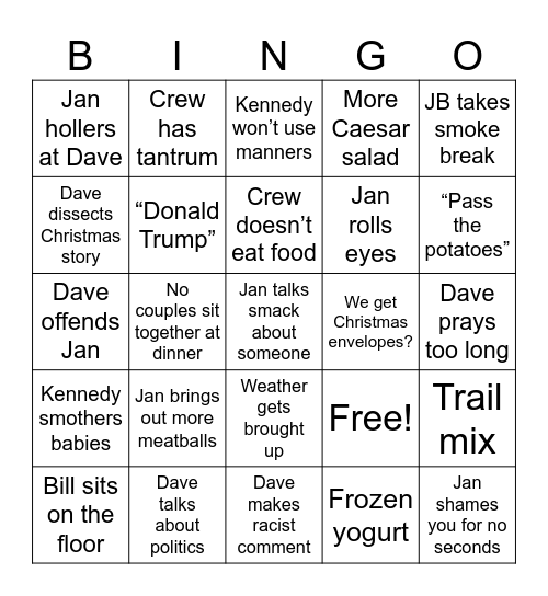 CHRISTMAS MAGIC Bingo Card