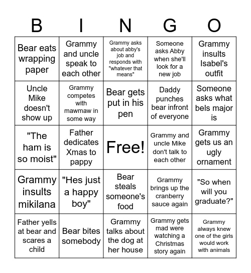 Merry Crisis 🎄🎅🎁 Bingo Card