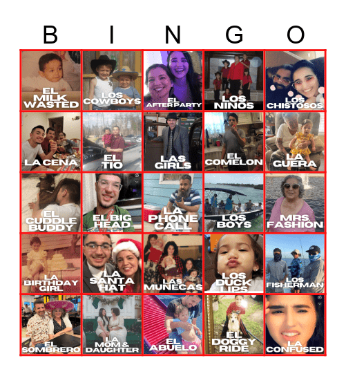 FAMILY CHRISTMAS BINGO 2024 Bingo Card