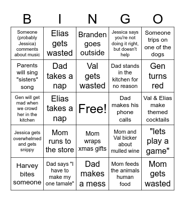Xmas Bingo Card