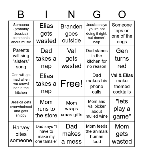 Xmas Bingo Card