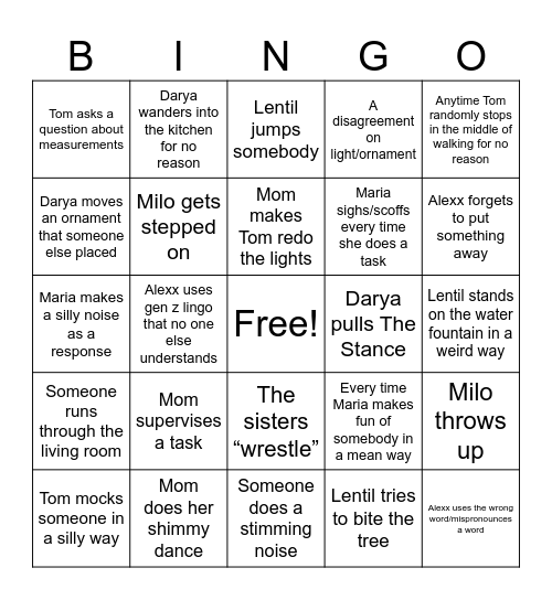 XMAS BINGO Card