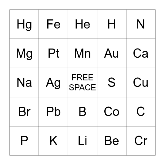 Bingo Card