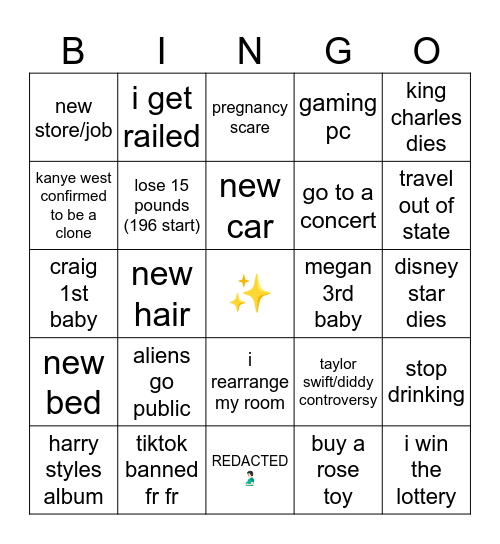 2025 Bingo Card