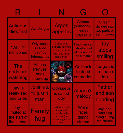 Ithaca saga bingo :) Bingo Card