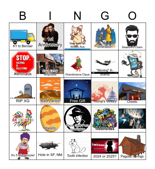 Blanco Christmas 2024 Bingo Card