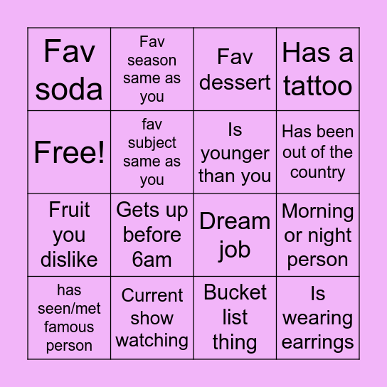 Bingo Card