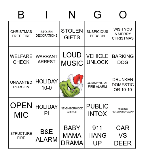 CHRISTMAS DISPATCH BINGO Card