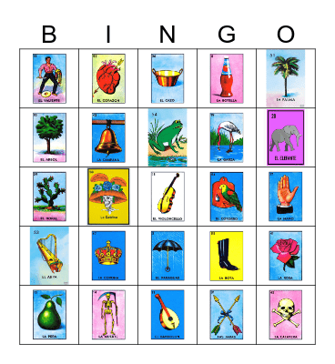 Loteria Mexicana Bingo Card