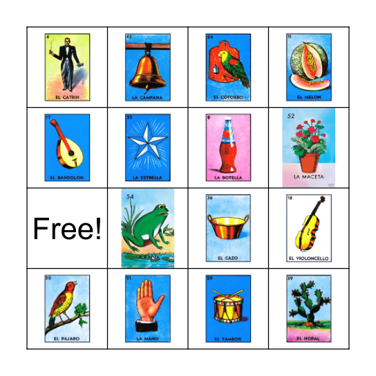 Loteria Mexicana Bingo Card