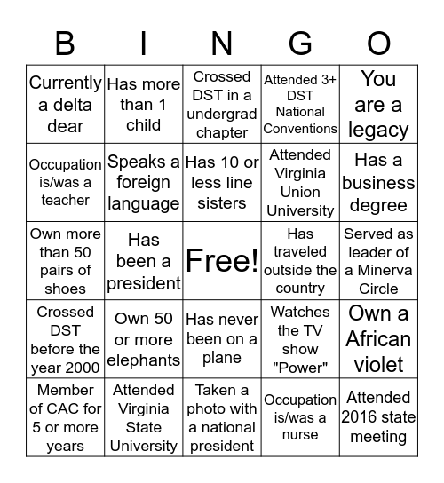 CAC Retreat Bingo Card