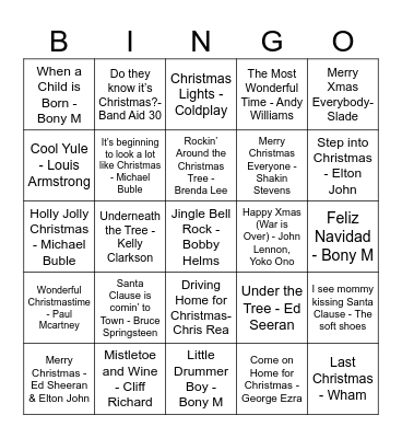 CHRISTMAS BINGO Card