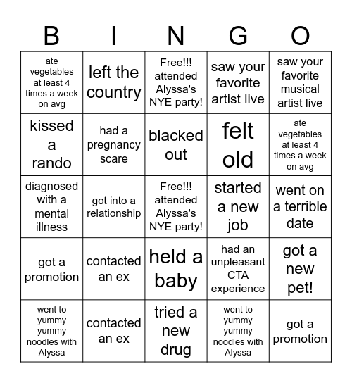 2024 Bingo! Bingo Card