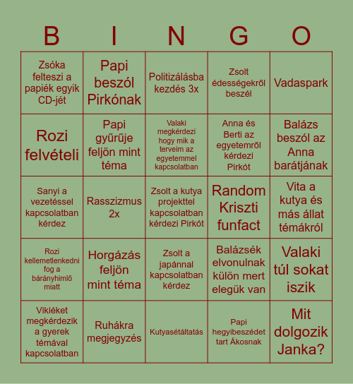 Juhú…? Bingo Card
