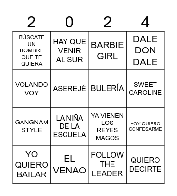 BINGO MUSICAL Bingo Card