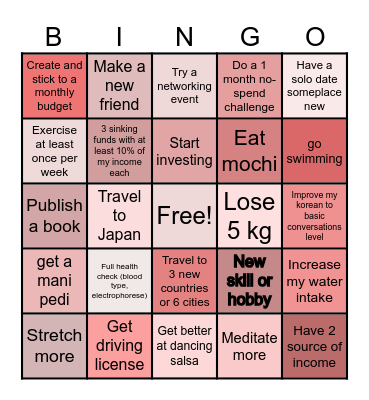 2025 Bingo Card