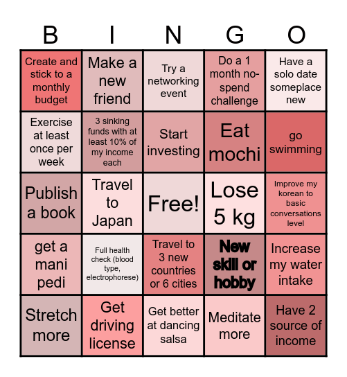 2025 Bingo Card