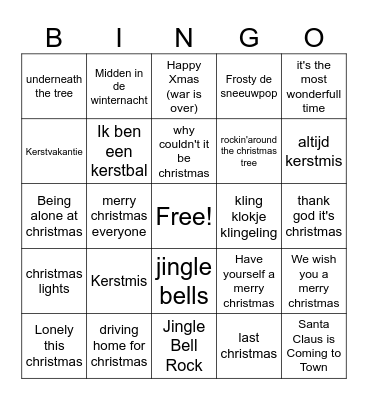 Boertjes Kerstbingo 2024 Bingo Card